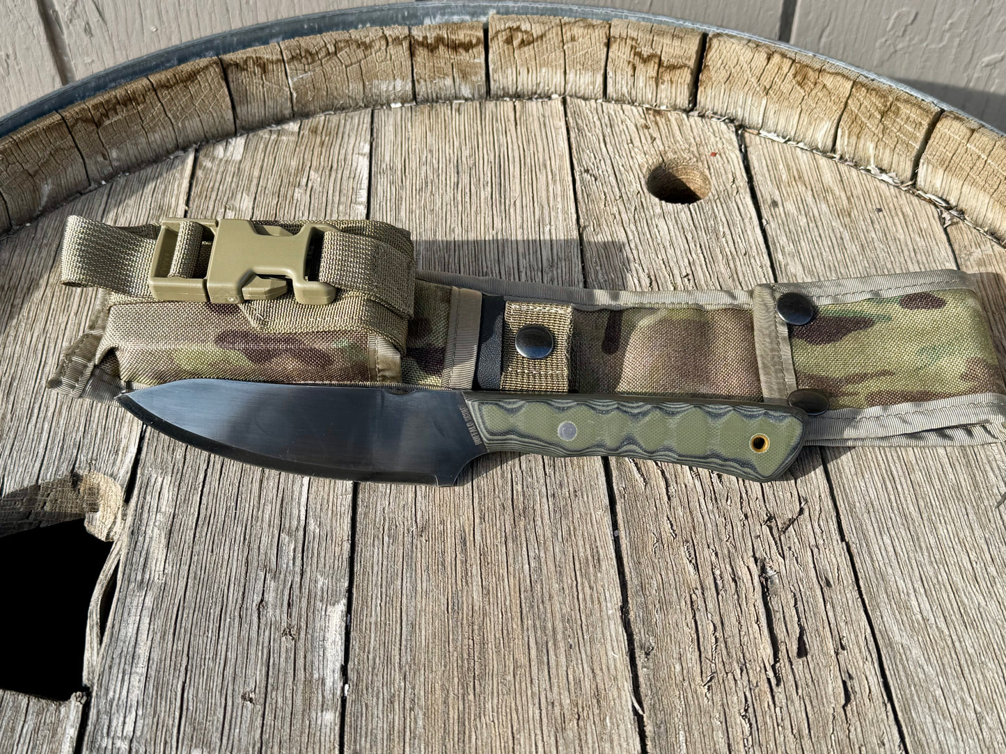 Badlands Fieldcraft “Buffalo Scout” Field Knife - Rugged Full Tang Survival Tool- 1/8” Pop’s Pro Cut
