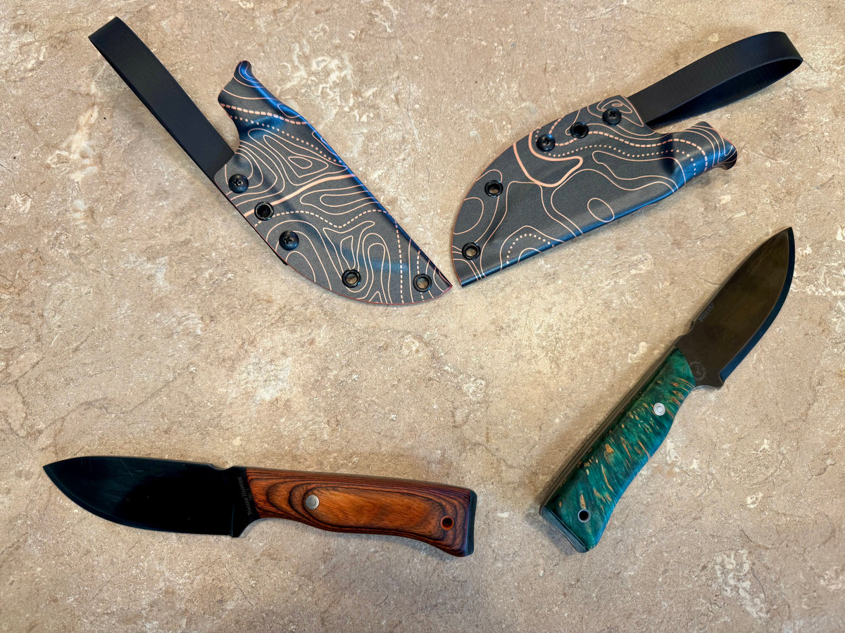 Badlands Fieldcraft “Head Hunter” Knife - Handmade Montana Hybrid Field Blade - 1/8” Pop’s Pro Cut