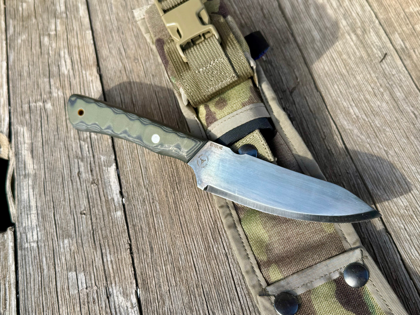 Badlands Fieldcraft “Buffalo Scout” Field Knife - Rugged Full Tang Survival Tool- 1/8” Pop’s Pro Cut