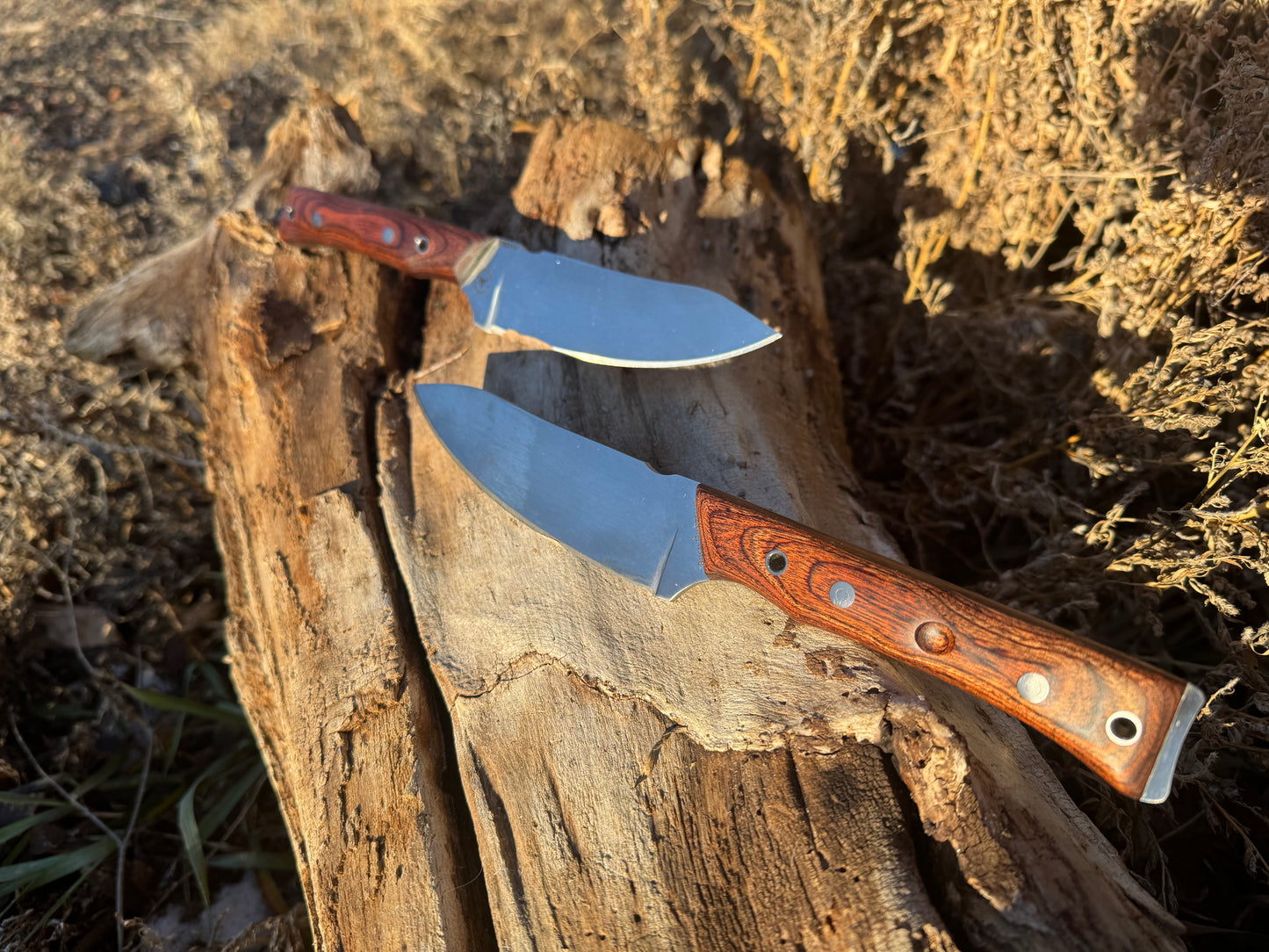 Badlands Fieldcraft “Bush Hunter” Field Knife - Handmade Montana Survival Tool- 1/8” Pop’s Pro Cut