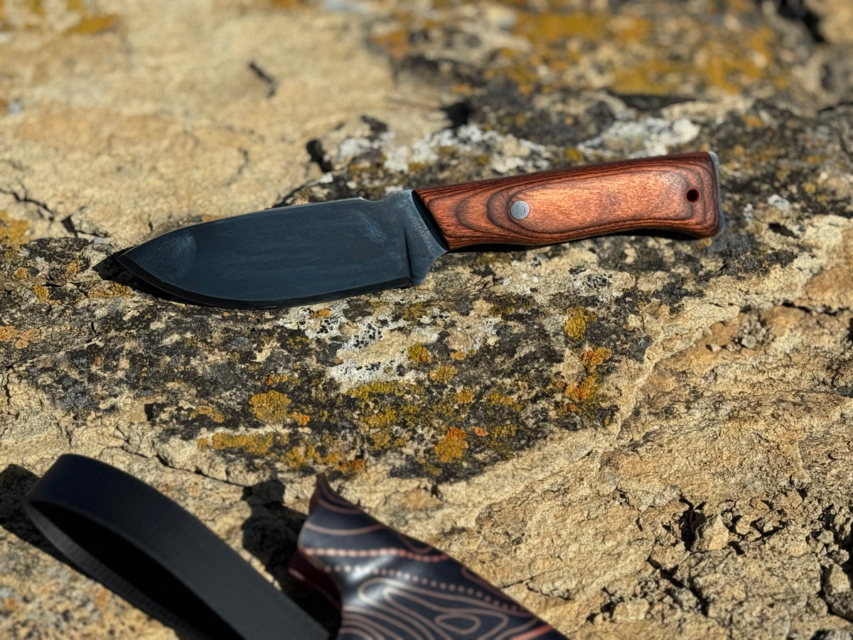 Badlands Fieldcraft “Head Hunter” Knife - Handmade Montana Hybrid Field Blade - 1/8” Pop’s Pro Cut