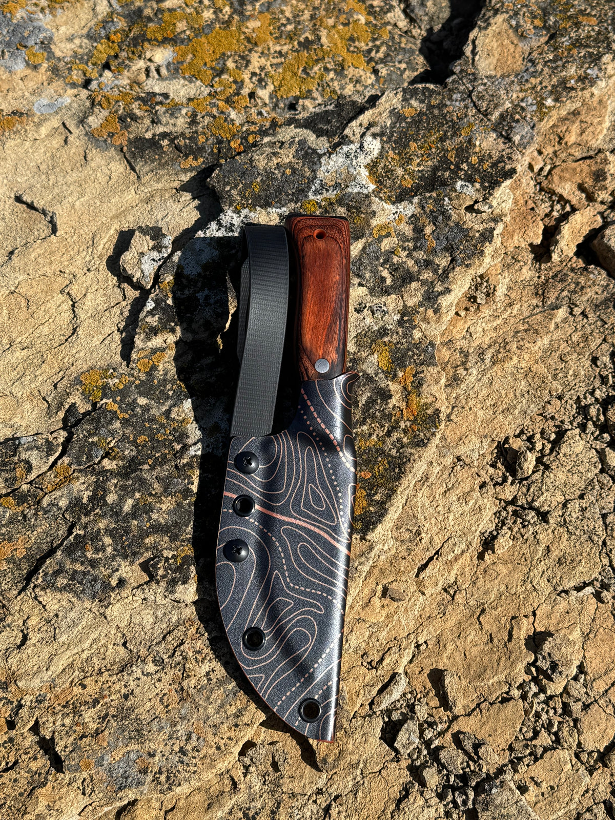 Badlands Fieldcraft “Head Hunter” Knife - Handmade Montana Hybrid Field Blade - 1/8” Pop’s Pro Cut