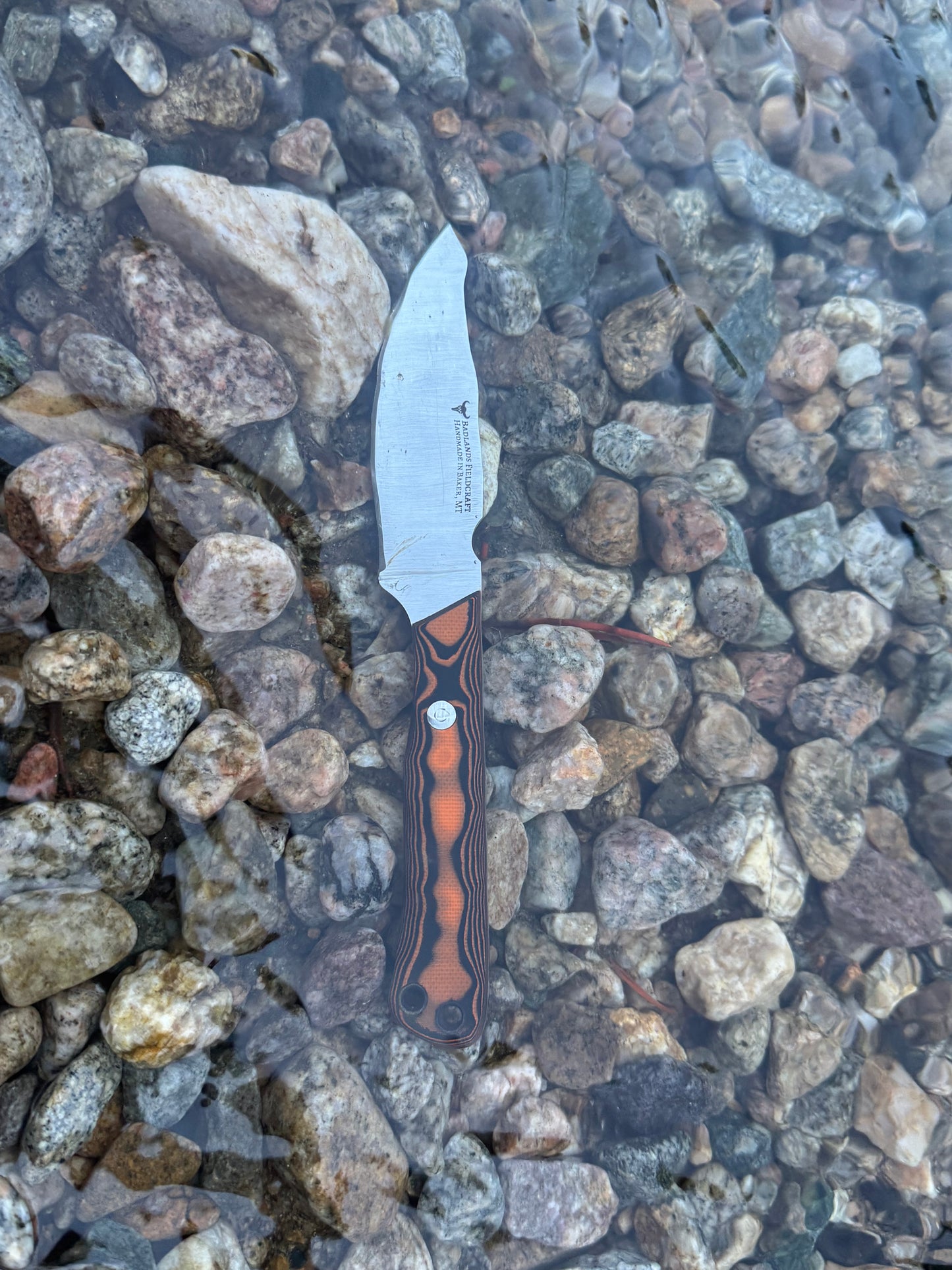 Badlands Fieldcraft “Harvester” Knife - Lightweight Handmade EDC and Backcountry Blade - 3/32” Pop’s Pro Cut